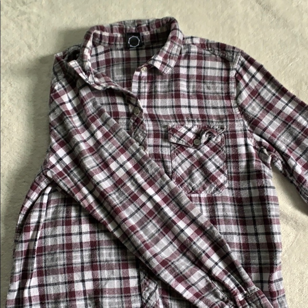 Purple plaid Zumiez flannel